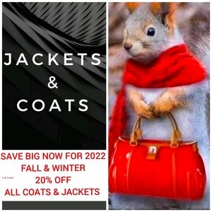 FALL & WINTER  "COATS & JACKETS" CLEARANCE SALE